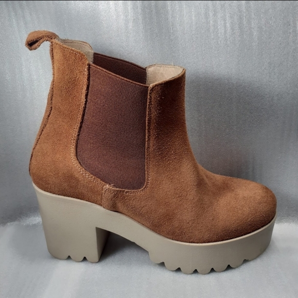 Platform Chelsea boot, Leather Upper, Leather Lining, Chunky Sole, Ankle boot 36 - Picture 2 of 6